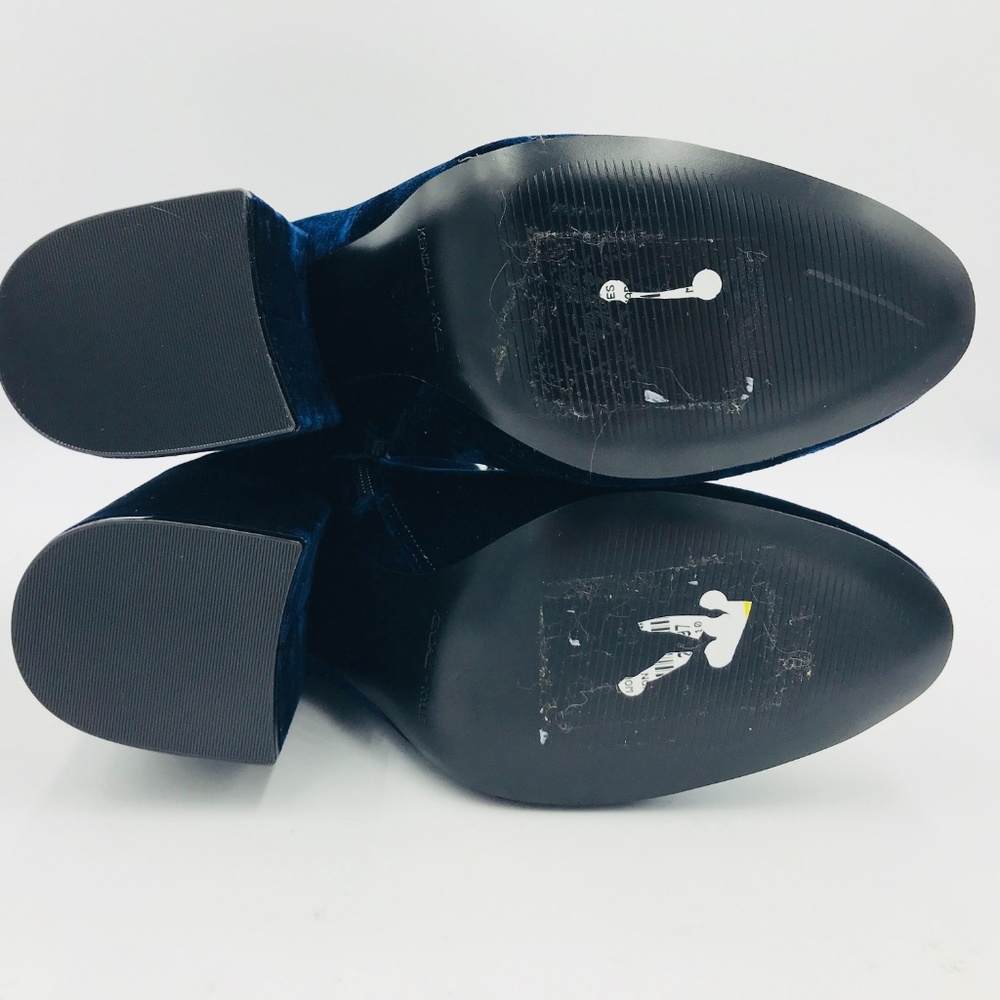 KENDALL + KYLIE Blue Crushed Velvet Bridget Boots - Picture 7 of 7